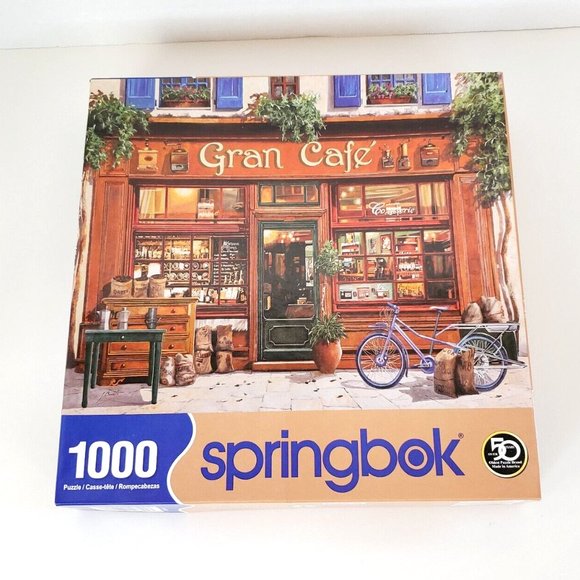 Other - Springbok's 1000 Piece Jigsaw Puzzle "Local Treasure" Gran Cafe- Made in USA EUC